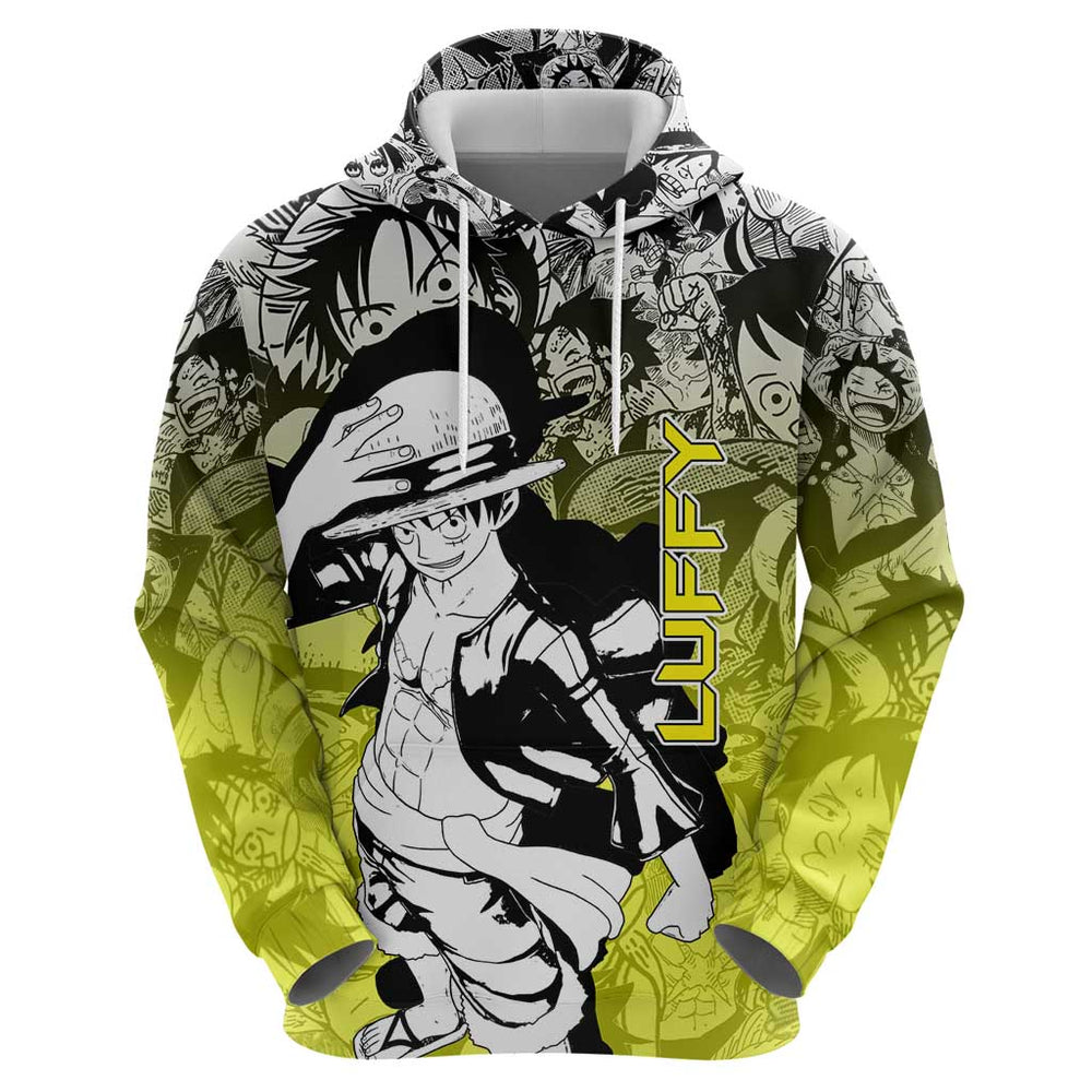 Monkey D. Luffy - One Piece Hoodie Manga Style Monkey D. Luffy - One Piece Hoodie Manga Style