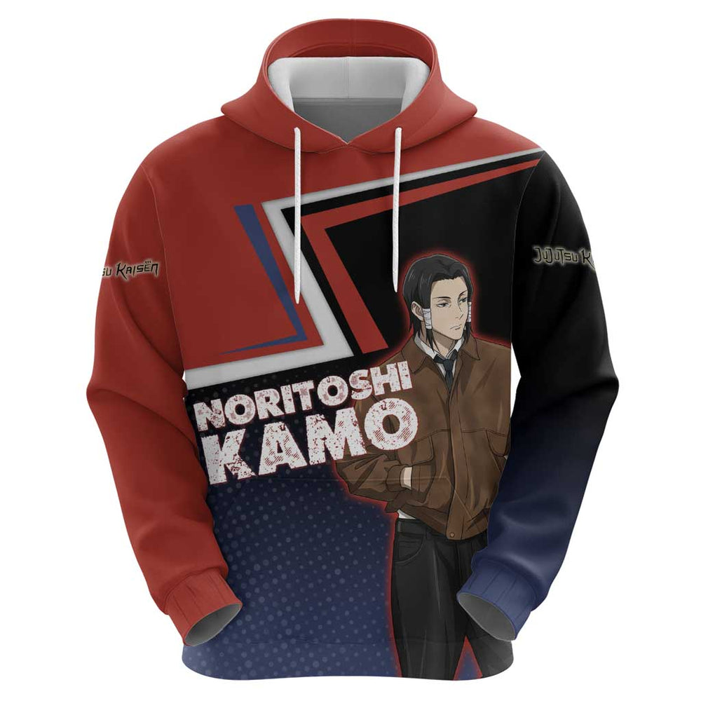 Noritoshi Kamo Hoodie Red and Navy Anime Style Noritoshi Kamo Hoodie Red and Navy Anime Style