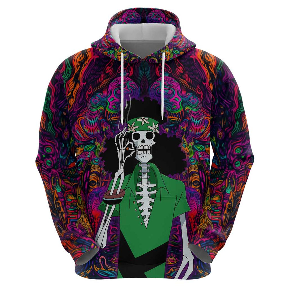 One Piece Hippie Trip Brook Hoodie Anime Style One Piece Hippie Trip Brook Hoodie Anime Style