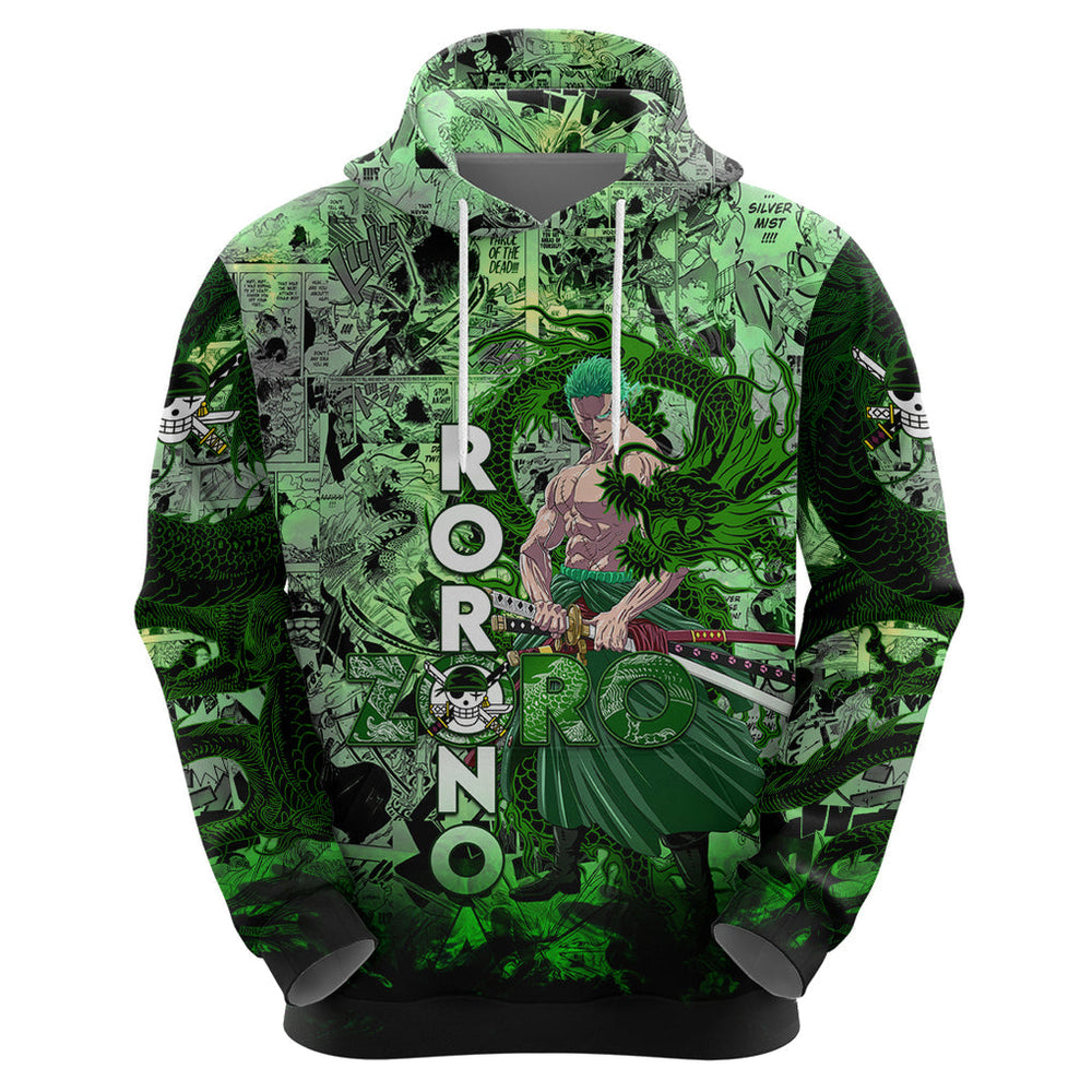 One Piece Roronoa Zoro Hoodie Dragon Twister Style DT02 One Piece Roronoa Zoro Hoodie Dragon Twister Style DT02