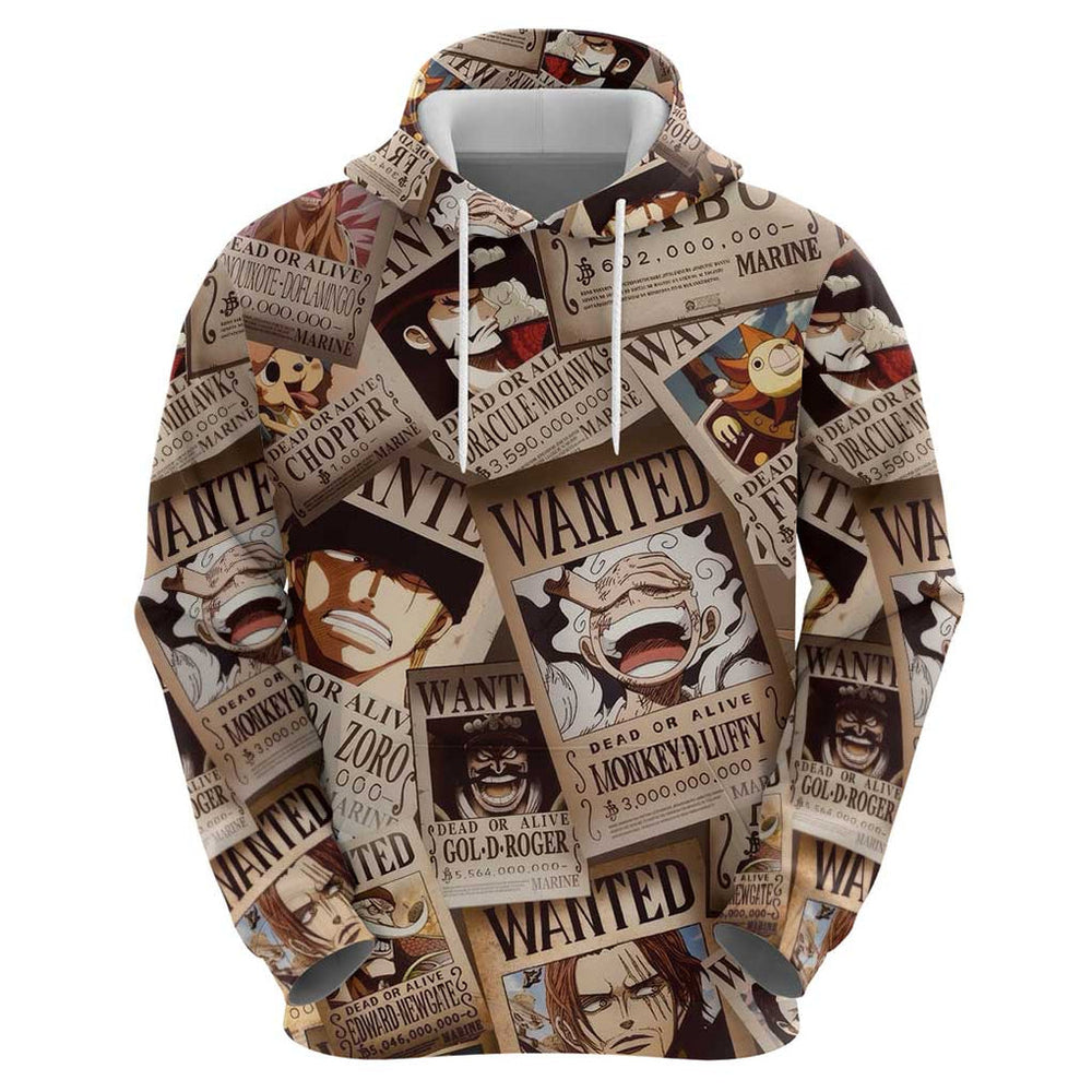 One Piece Wanted - One Piece Hoodie Anime Style One Piece Wanted - One Piece Hoodie Anime Style