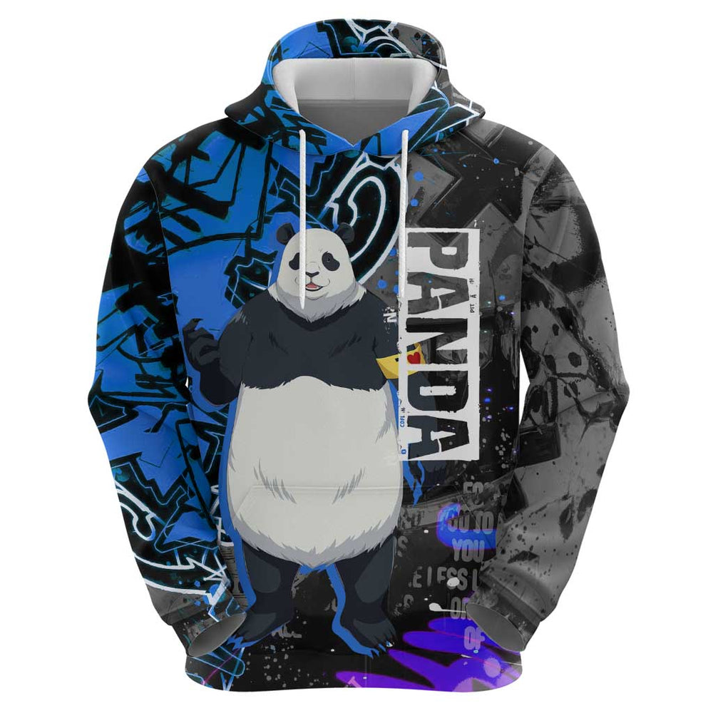 Panda Jujutsu Kaisen Hoodie Urban Graffiti Street Art Style Panda Jujutsu Kaisen Hoodie Urban Graffiti Street Art Style
