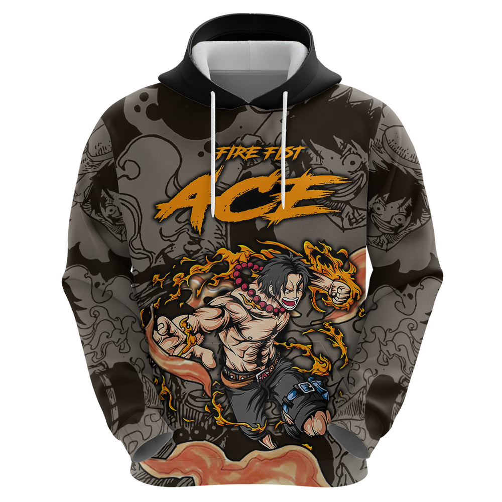 Portgas D.Ace - Fire Fist Of One Piece Hoodie Anime Mix Manga Style Portgas D.Ace - Fire Fist Of One Piece Hoodie Anime Mix Manga Style