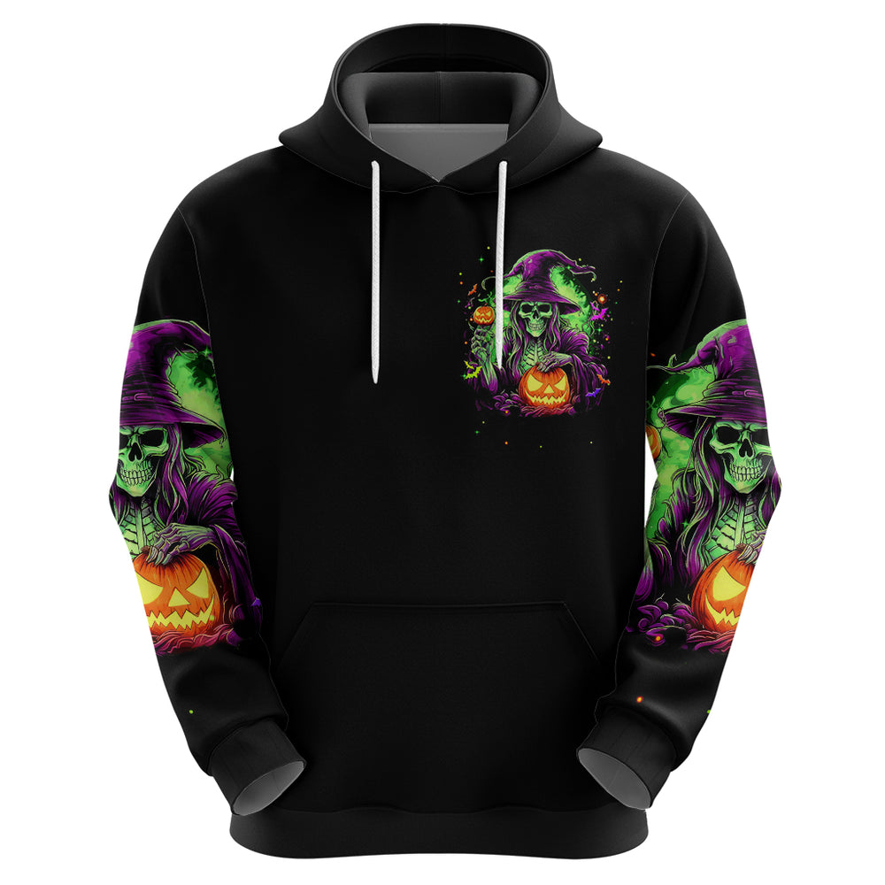 Pumpkin Witch Skull Hoodie Witches Be Trippin DT01 Pumpkin Witch Skull Hoodie Witches Be Trippin DT01