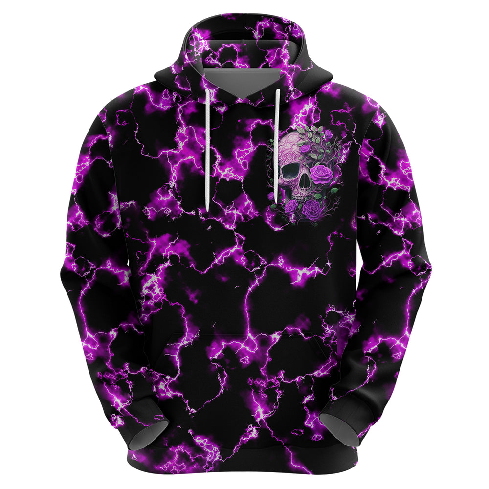 Rose Skull Hoodie She Whispered Back I am The Storm DT01 Rose Skull Hoodie She Whispered Back I am The Storm DT01