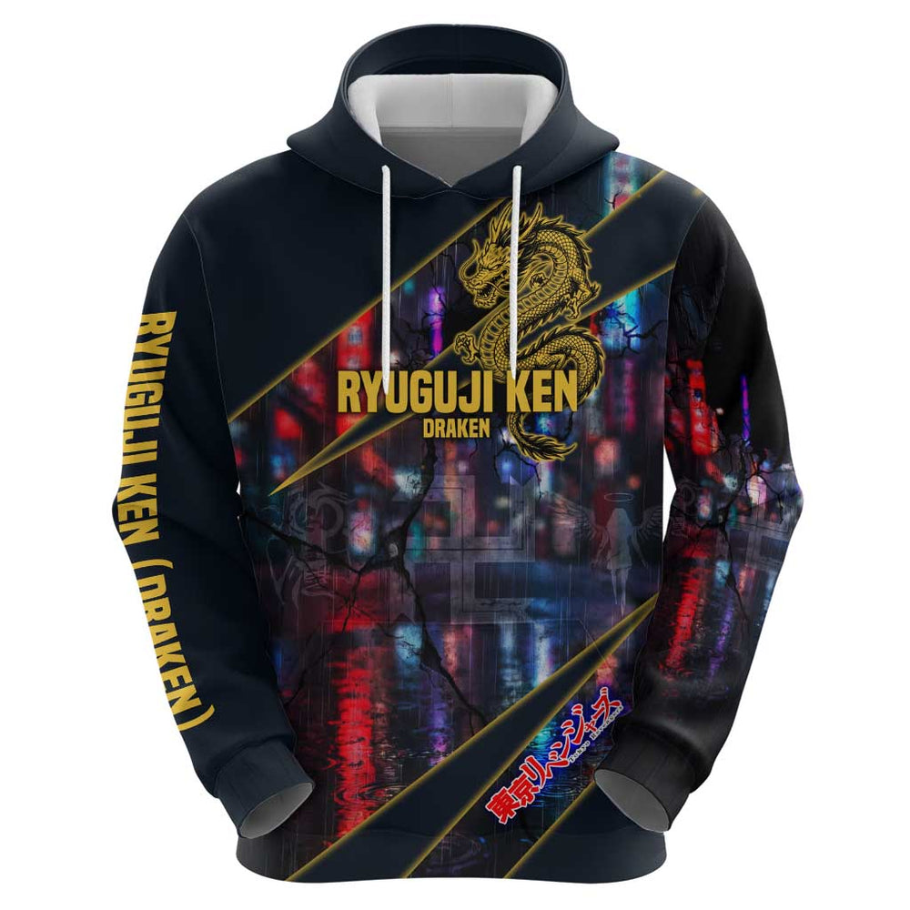 Ryuguji Ken Draken Hoodie Neon Dragon Yakuza Art Style Ryuguji Ken Draken Hoodie Neon Dragon Yakuza Art Style