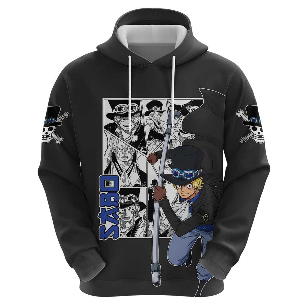 Sabo - One Piece Hoodie Anime Mix Manga Style Sabo - One Piece Hoodie Anime Mix Manga Style