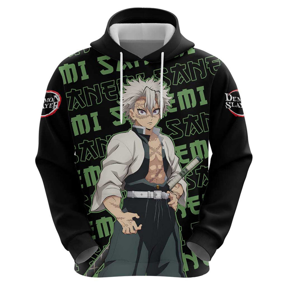 Sanemi Shinazugawa - Demon Slayer Hoodie Anime Mix Pattern Style Sanemi Shinazugawa - Demon Slayer Hoodie Anime Mix Pattern Style