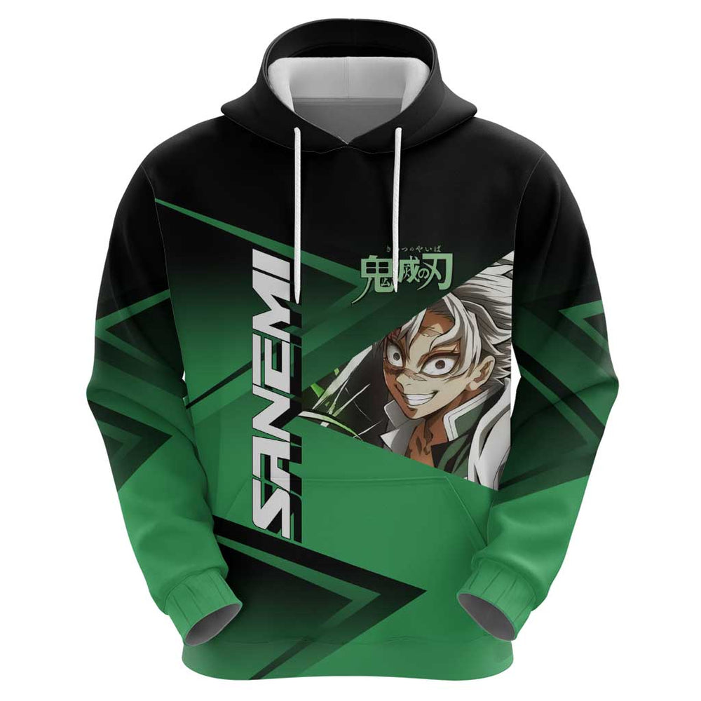Sanemi Shinazugawa Wind Rally Hoodie Sporty Anime Mashup Style Sanemi Shinazugawa Wind Rally Hoodie Sporty Anime Mashup Style