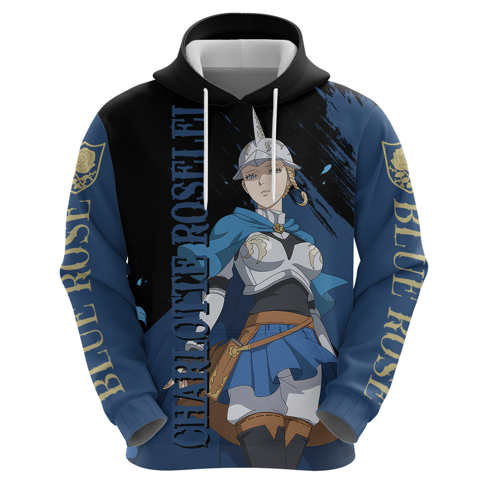 Blue Rose Charlotte Roselei Hoodie Black Clover Blue Rose Charlotte Roselei Hoodie Black Clover