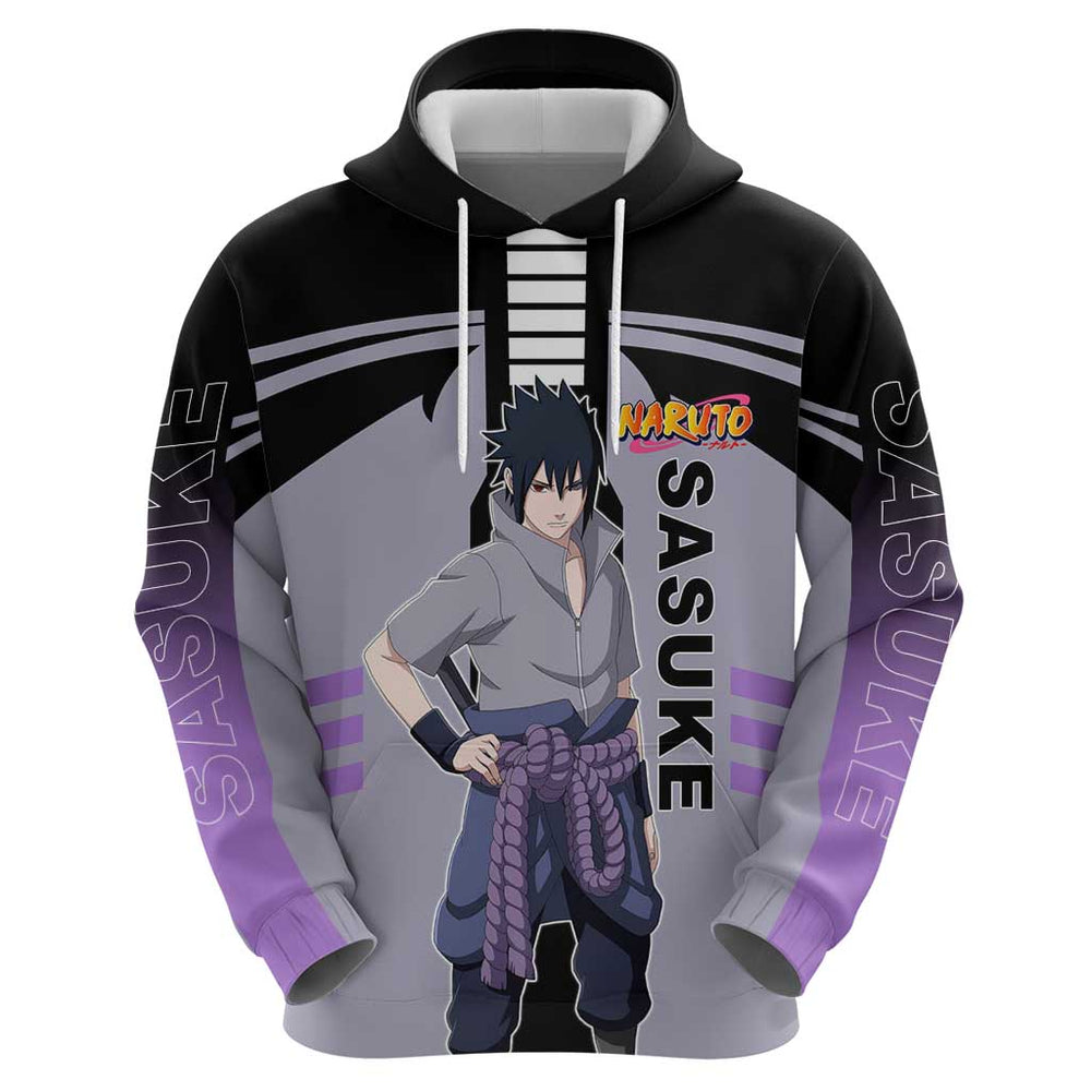 Sasuke Uchiha Naruto Hoodie with Rinnegan and Chidori Lightning Ninja Design Sasuke Uchiha Naruto Hoodie with Rinnegan and Chidori Lightning Ninja Design