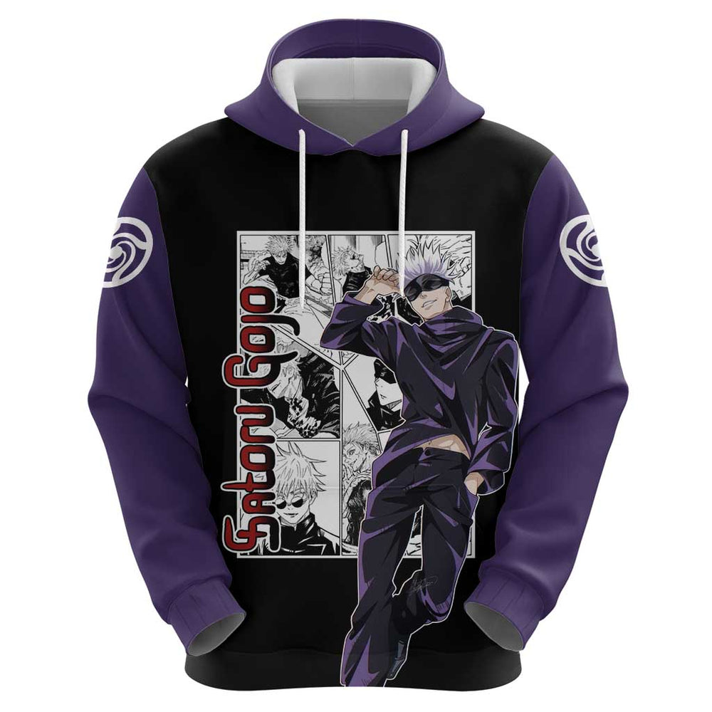 Satoru Gojo - Jujutsu Kaisen Hoodie Anime Mix Manga Style Satoru Gojo - Jujutsu Kaisen Hoodie Anime Mix Manga Style