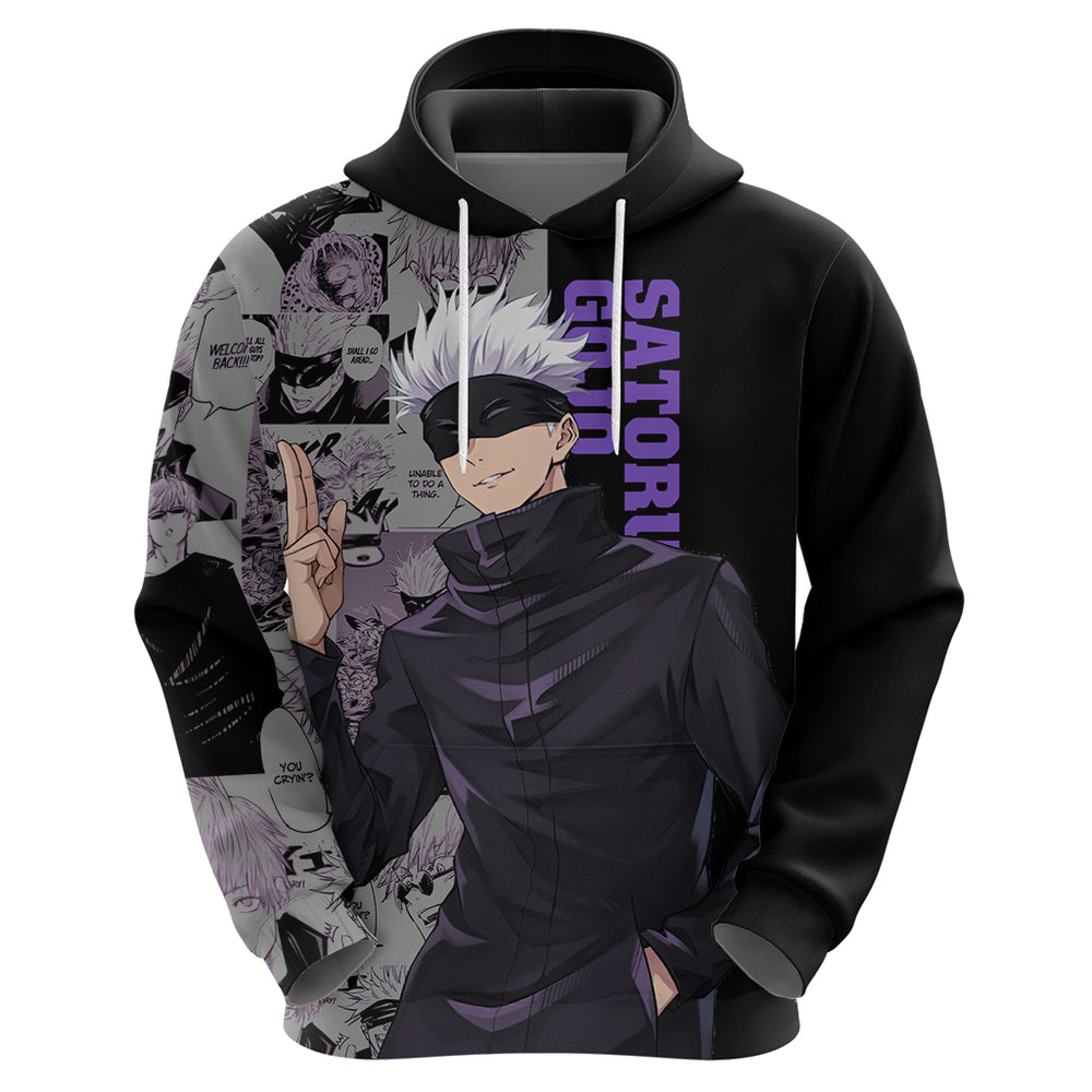 Satoru Gojo - Jujutsu Kaisen Hoodie Manga Style Satoru Gojo - Jujutsu Kaisen Hoodie Manga Style