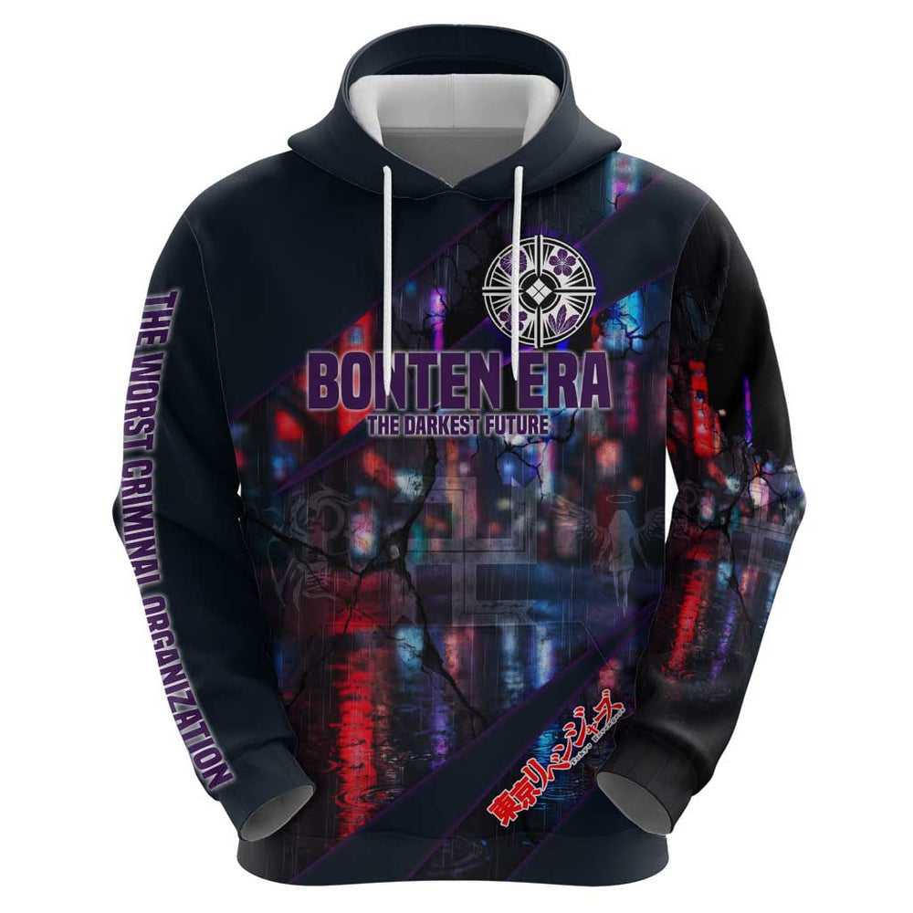Bonten Era The Darkest Future Hoodie Cyberpunk Noir Gang Art Style Bonten Era The Darkest Future Hoodie Cyberpunk Noir Gang Art Style