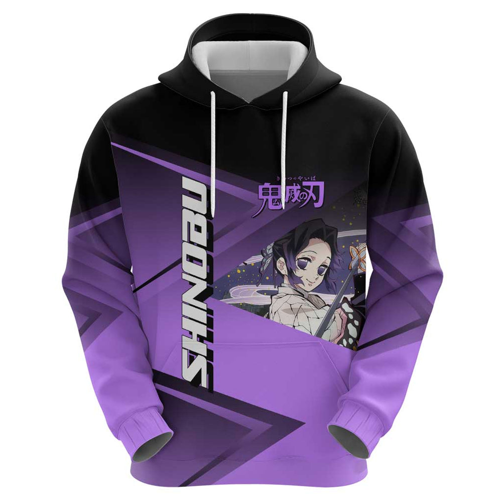 Shinobu Kocho Insect Rally Hoodie Sporty Anime Mashup Style Shinobu Kocho Insect Rally Hoodie Sporty Anime Mashup Style