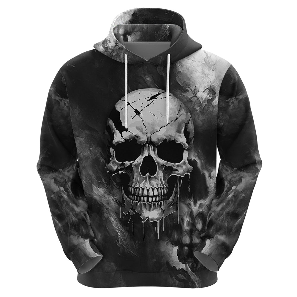 Skull Grunge Pattern Hoodie Warning I'm an Asshole Skull Grunge Pattern Hoodie Warning I'm an Asshole