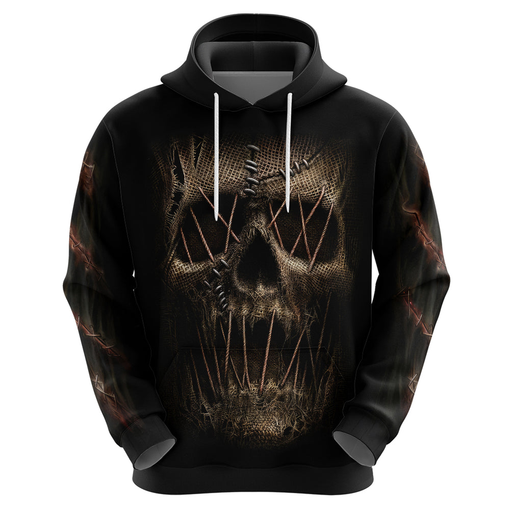 Skull Hoodie Mummy Face Inside DT01 Skull Hoodie Mummy Face Inside DT01