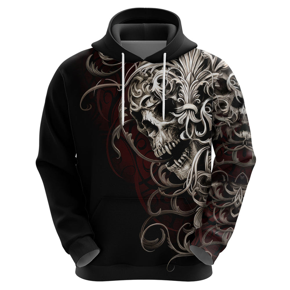Skull Hoodie Silver Warrior Royal DT01 Skull Hoodie Silver Warrior Royal DT01