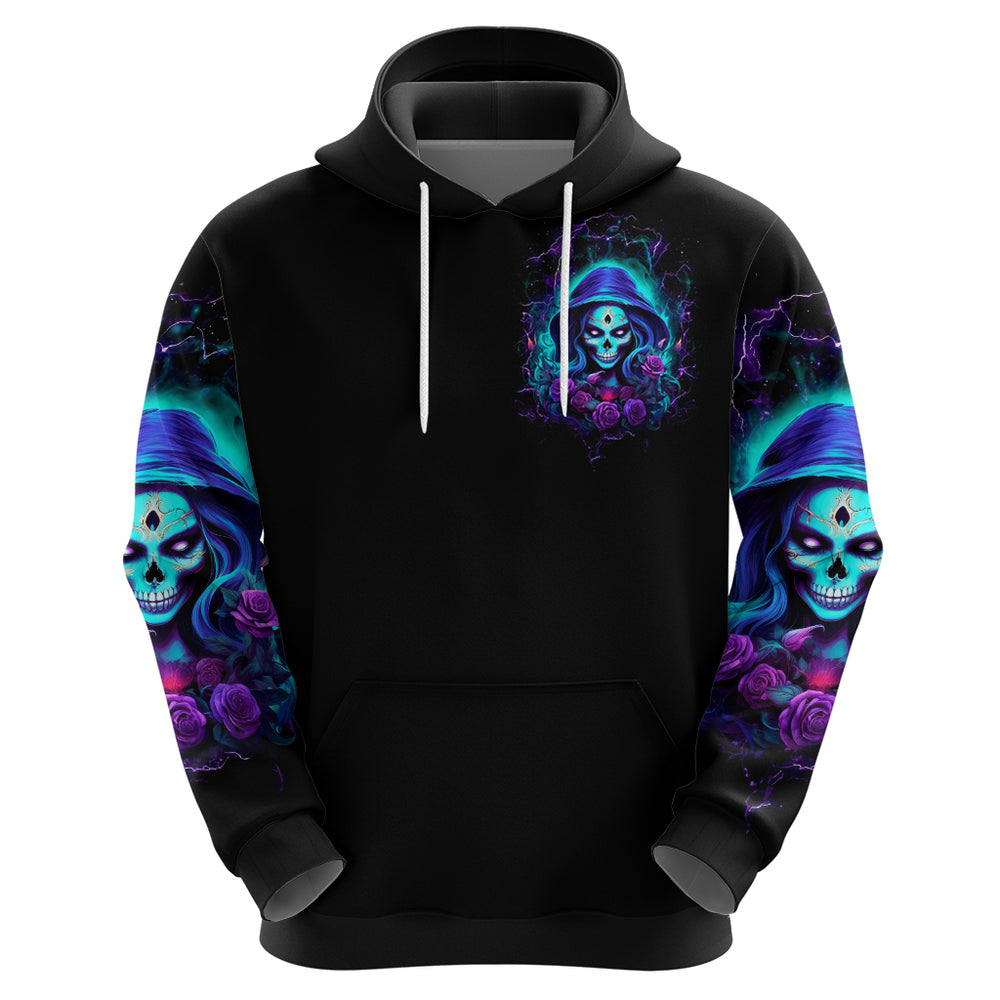 Skull Lady Hoodie Rose Skull She Whispered Back Iam The Storm DT01 Skull Lady Hoodie Rose Skull She Whispered Back Iam The Storm DT01
