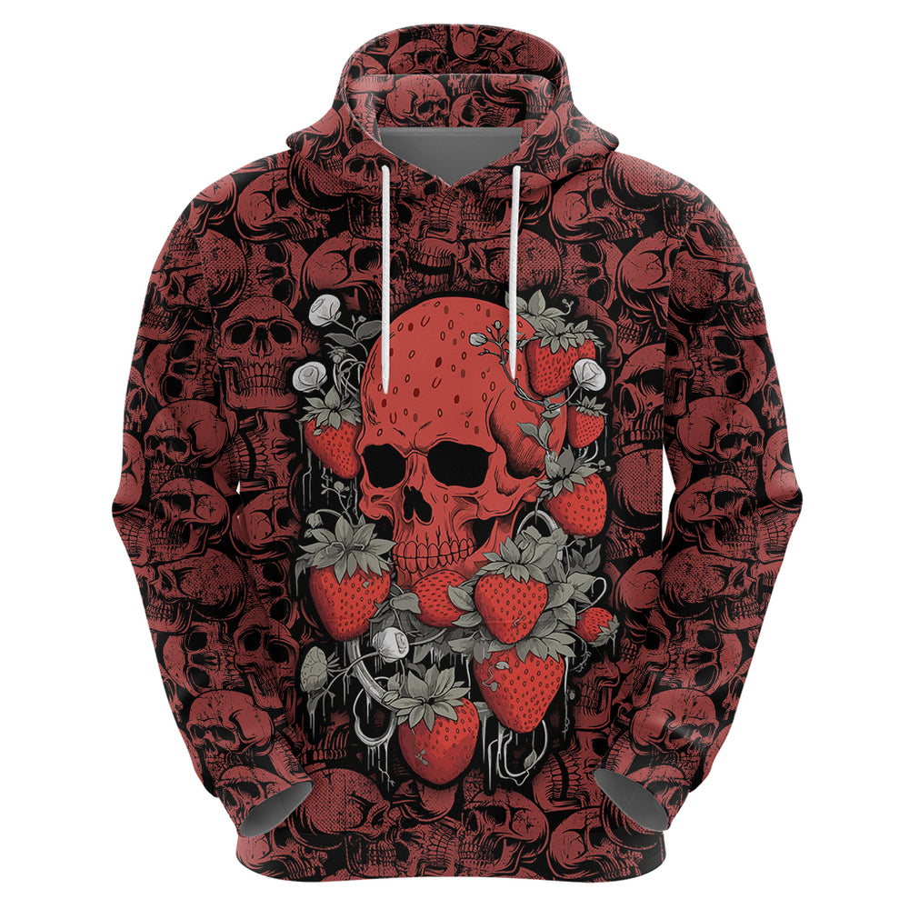 Skull pattern Hoodie I Love You Berry Much Skull pattern Hoodie I Love You Berry Much