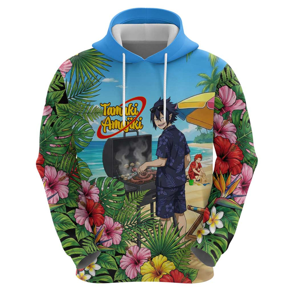Tamaki Amajiki Summer Chill Hoodie Tropical Anime Beach Scene Tamaki Amajiki Summer Chill Hoodie Tropical Anime Beach Scene