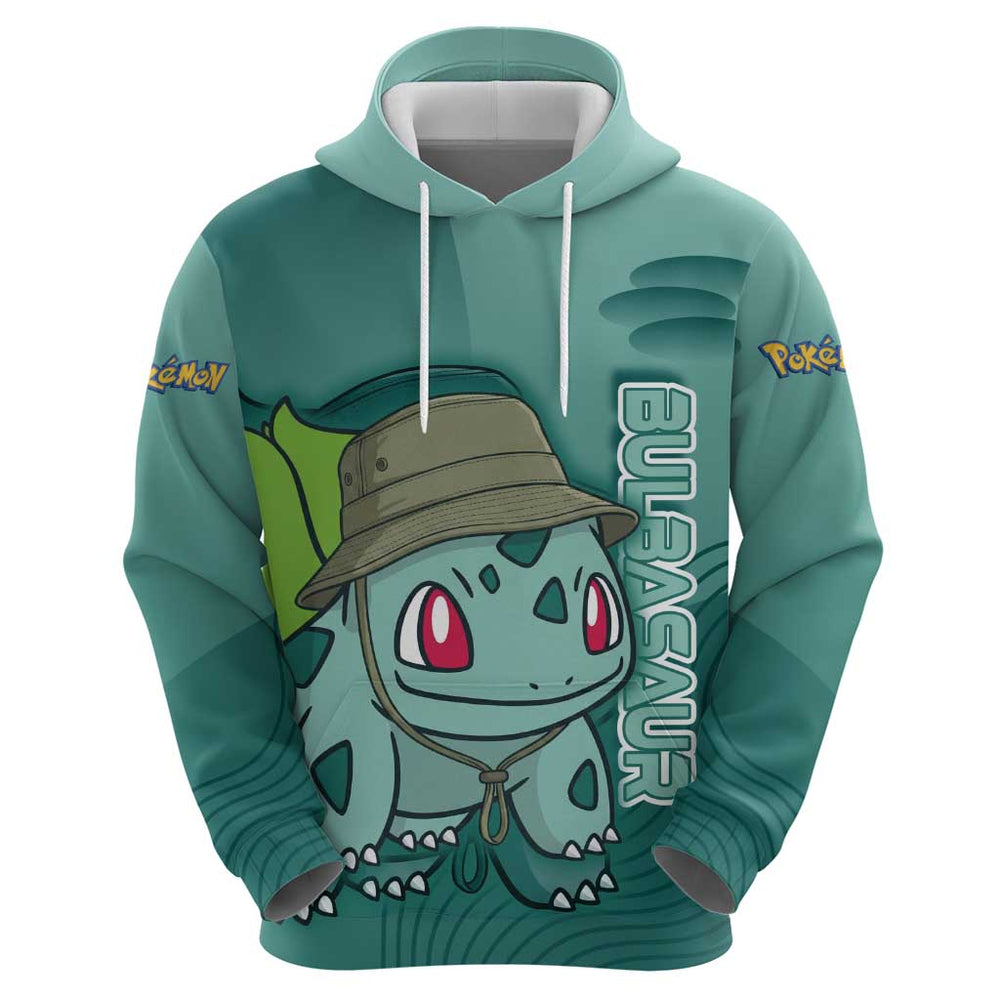Bulbasaur Pok Hoodie Explorer Jungle Chibi Style Bulbasaur Pok Hoodie Explorer Jungle Chibi Style