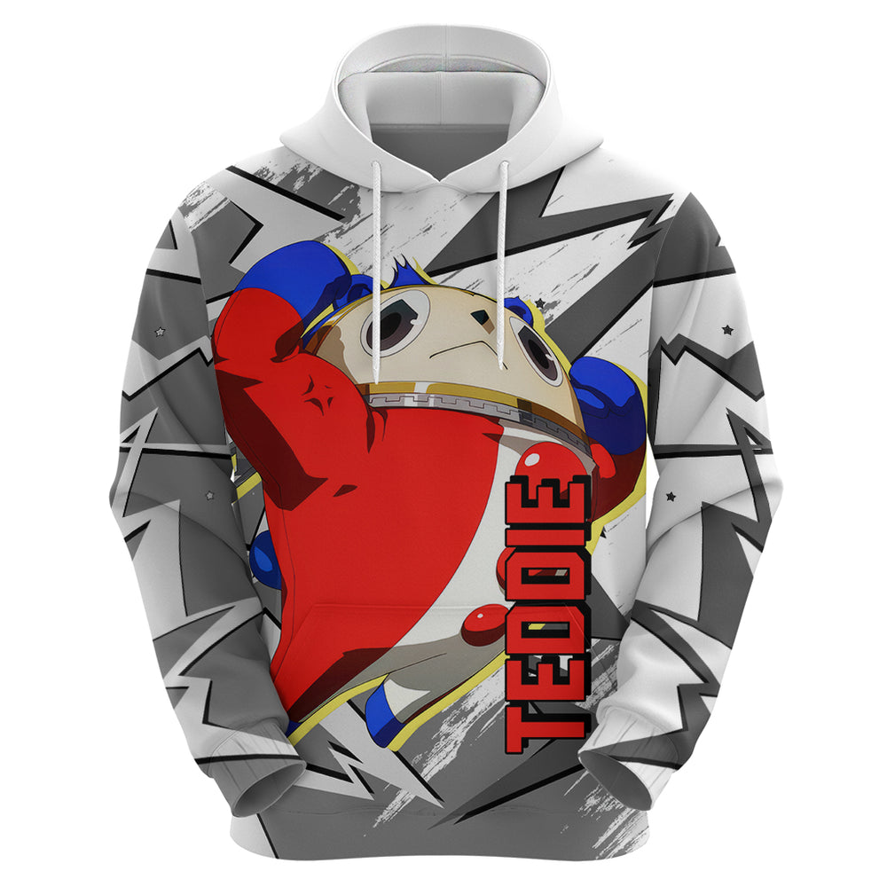 Teddie Persona Hoodie Anime Mix Polygon Cyber Style Teddie Persona Hoodie Anime Mix Polygon Cyber Style