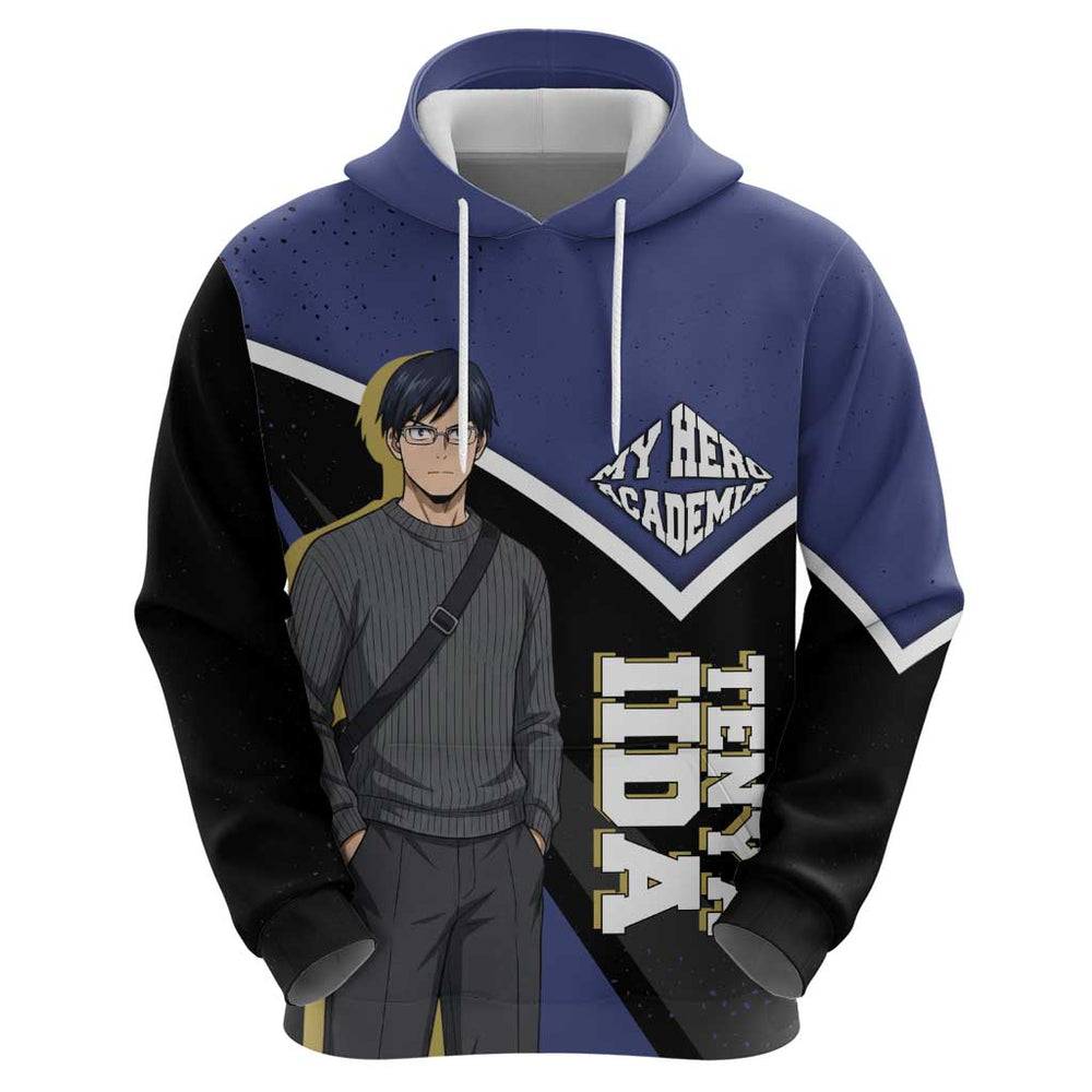 Tenya Iida My Hero Academia Hoodie Anime Grunge Splatter Graphic Style Tenya Iida My Hero Academia Hoodie Anime Grunge Splatter Graphic Style