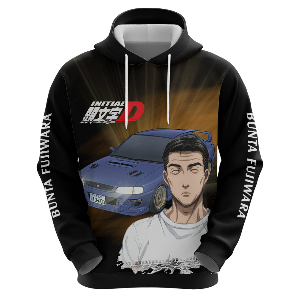 Bunta Fujiwara Initial D Hoodie Manga Mix Anime Style Bunta Fujiwara Initial D Hoodie Manga Mix Anime Style