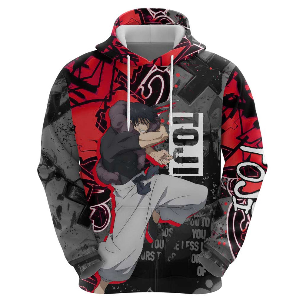 Toji Fushiguro Hoodie Urban Graffiti Anime Style Toji Fushiguro Hoodie Urban Graffiti Anime Style