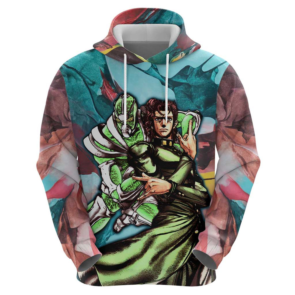 Trippy Kakyoin Hierophant Green Jojos Bizarre Adventure Hoodie Trippy Mix Anime Style Trippy Kakyoin Hierophant Green Jojos Bizarre Adventure Hoodie Trippy Mix Anime Style