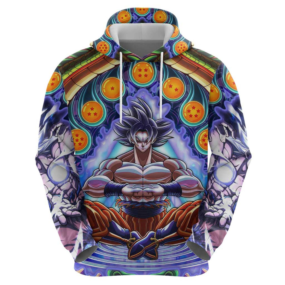 Trippy Ultra Instinct Goku Dragon Ball Z Hoodie Anime Trippy Style Trippy Ultra Instinct Goku Dragon Ball Z Hoodie Anime Trippy Style