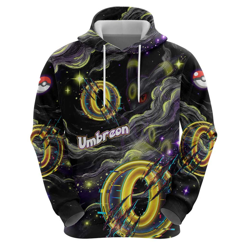Umbreon Hoodie Cosmic Neon Galaxy Art Umbreon Hoodie Cosmic Neon Galaxy Art