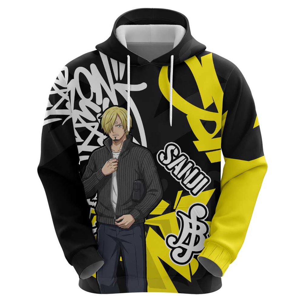 Vinsmoke Sanji One Piece Hoodie Graffiti Street Art Anime Collage Vinsmoke Sanji One Piece Hoodie Graffiti Street Art Anime Collage