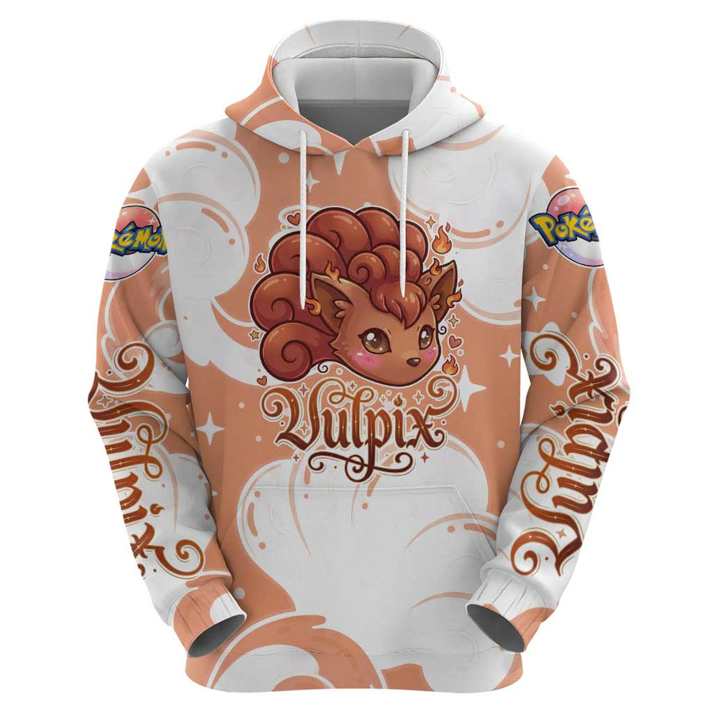Vulpix Hoodie Vintage Flame Swirl Art Vulpix Hoodie Vintage Flame Swirl Art