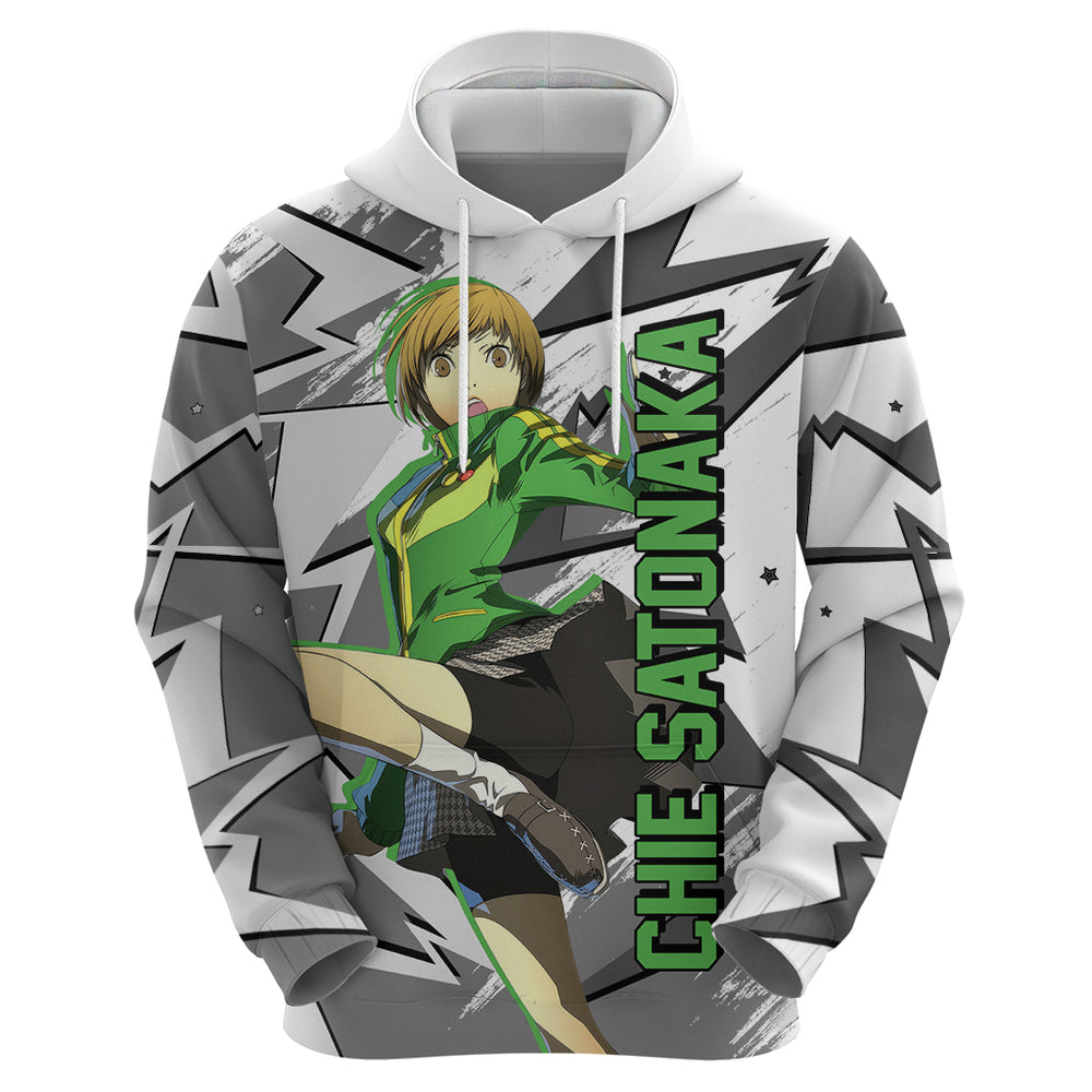 Chie Satonaka Persona Hoodie Anime Mix Polygon Cyber Style Chie Satonaka Persona Hoodie Anime Mix Polygon Cyber Style