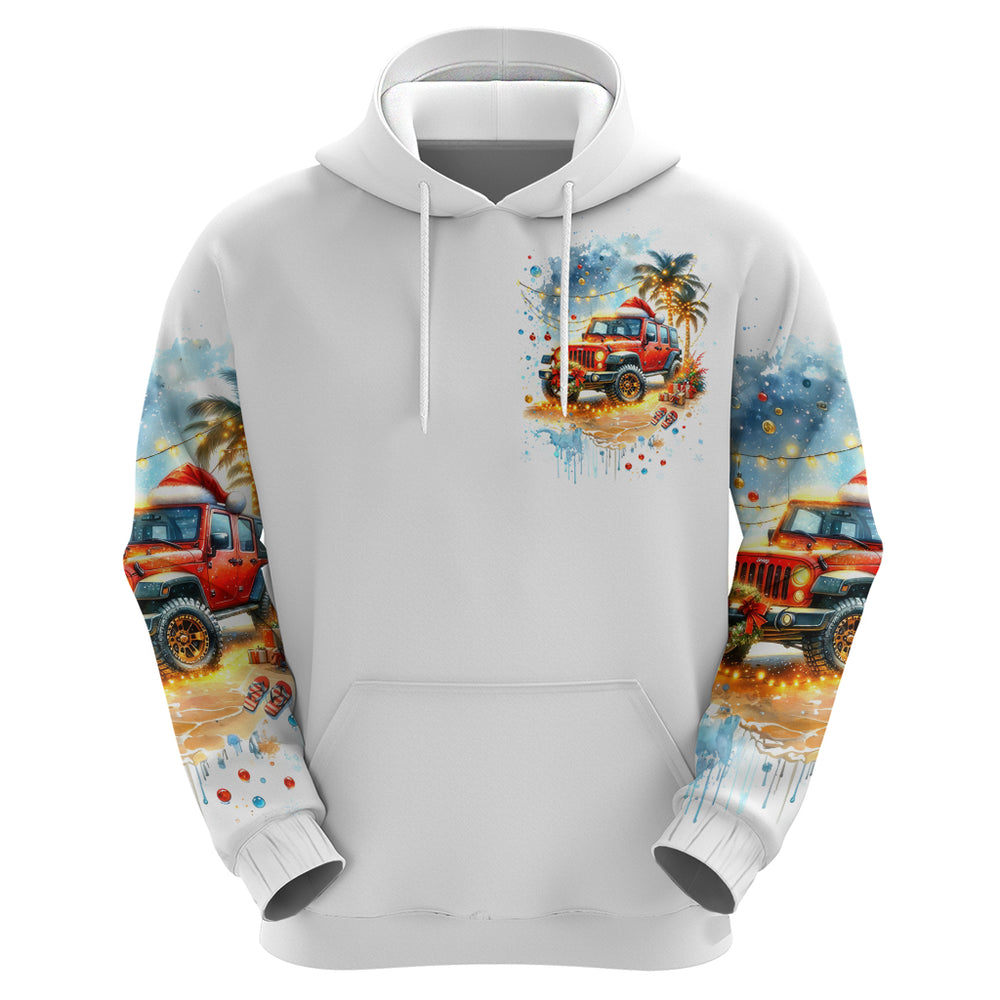 Christmas Beach Jeep Hoodie I'm Dreaming Of A Beachy Christmas DT01 Christmas Beach Jeep Hoodie I'm Dreaming Of A Beachy Christmas DT01