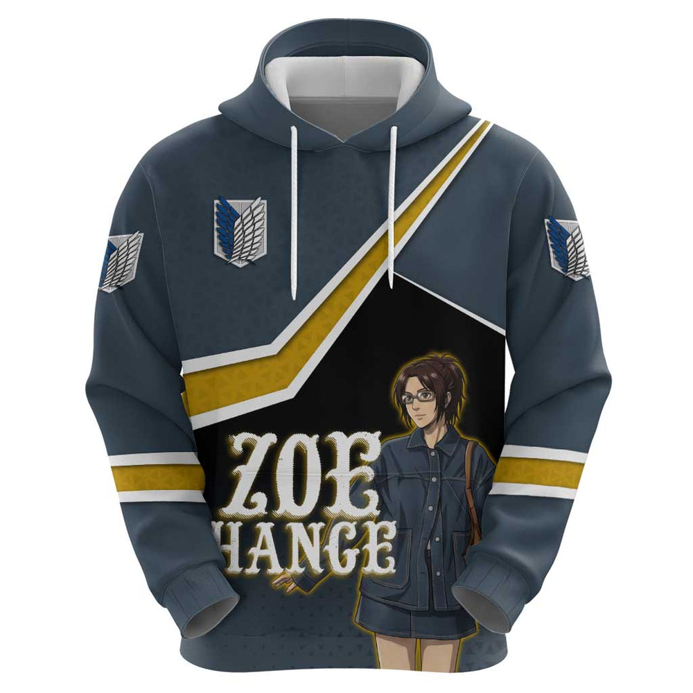 Zoe Hange Attack on Titan Hoodie Anime Urban Chic Illustration Zoe Hange Attack on Titan Hoodie Anime Urban Chic Illustration