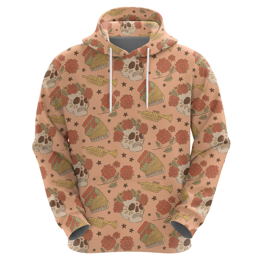 Day of the Dead Hoodie Sugar Skulls DT02 Day of the Dead Hoodie Sugar Skulls DT02