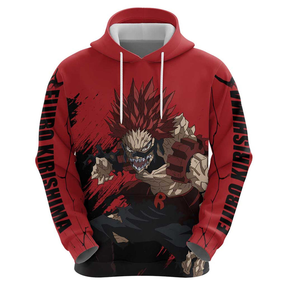 Eijiro Kirishima - My Hero Academia Hoodie Japan Anime Style Eijiro Kirishima - My Hero Academia Hoodie Japan Anime Style