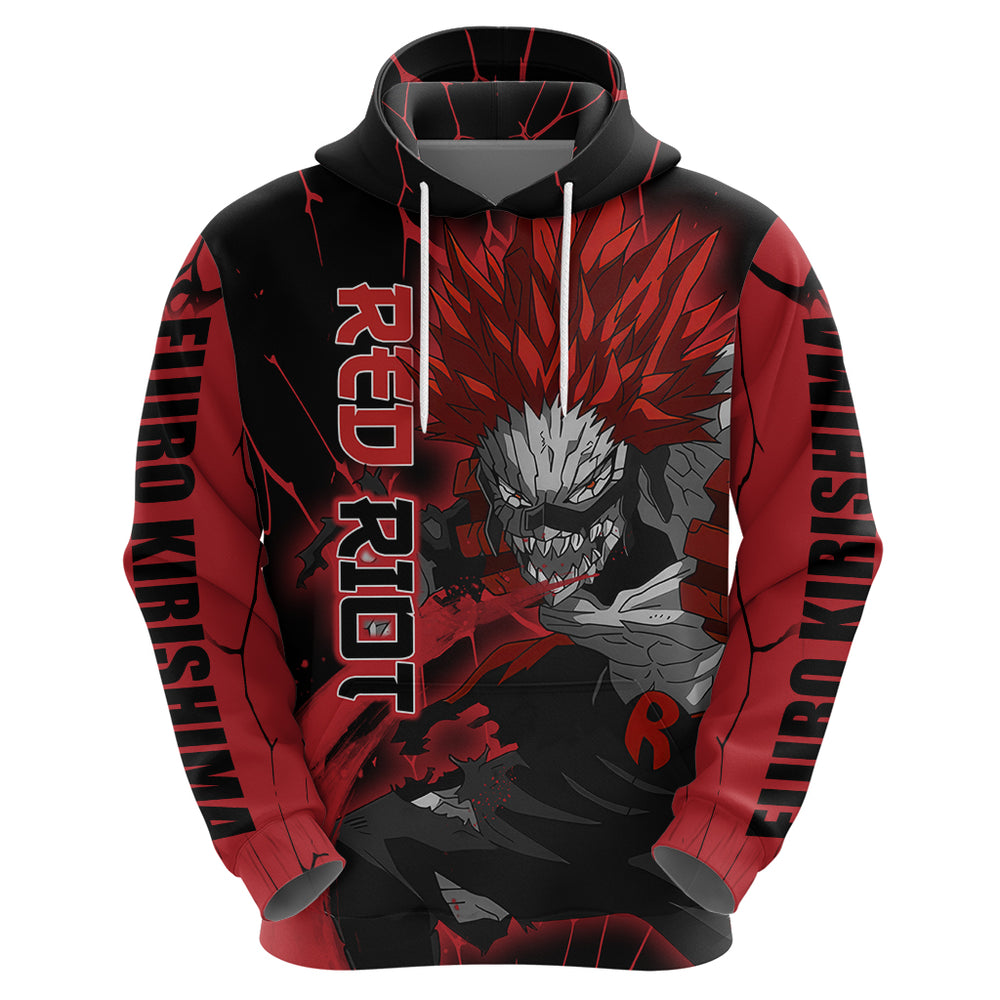 Eijirou KIrishima Red Riot Hoodie Eijirou KIrishima Red Riot Hoodie
