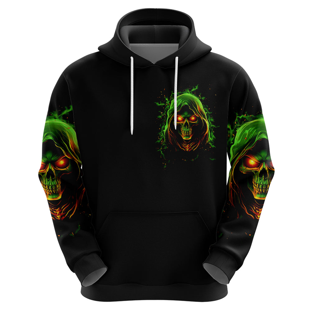 Fire Death Skull Hoodie The Only Thing That Can Stop Is Me DT01 Fire Death Skull Hoodie The Only Thing That Can Stop Is Me DT01