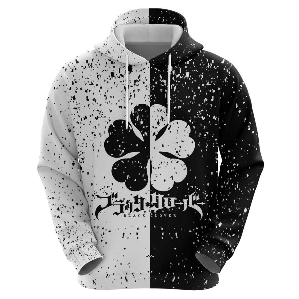 Five Leaf Clover Black Clover Hoodie Anime Grunge Style Five Leaf Clover Black Clover Hoodie Anime Grunge Style