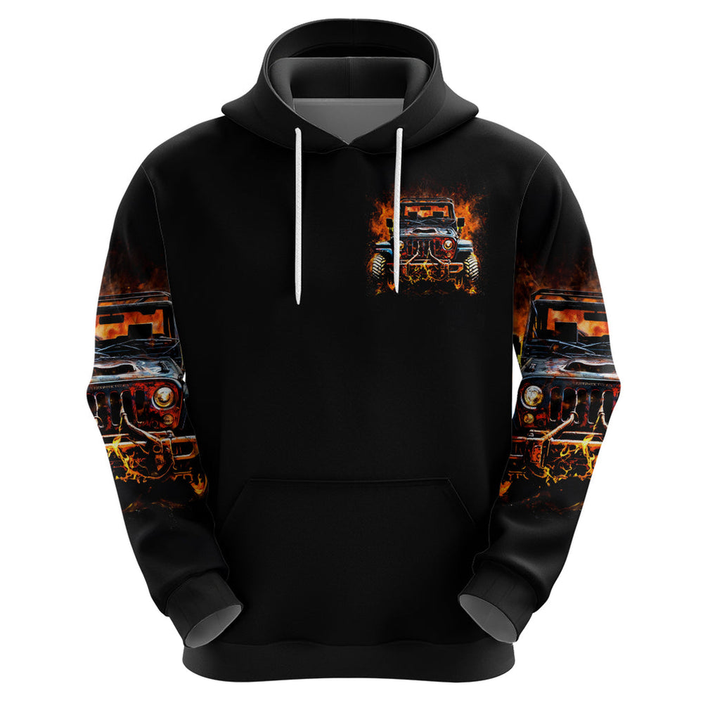 Flame Jeep Hoodie I'm The Black Jeep Of The Family DT01 Flame Jeep Hoodie I'm The Black Jeep Of The Family DT01