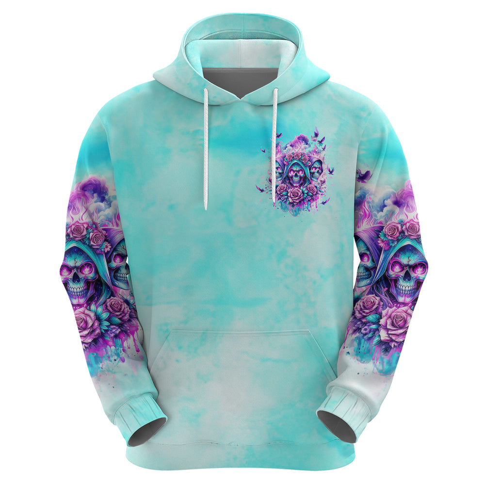 Flower Skull Angel Hoodie Stuck Between IDK IDC and IDGAF DT01 Flower Skull Angel Hoodie Stuck Between IDK IDC and IDGAF DT01