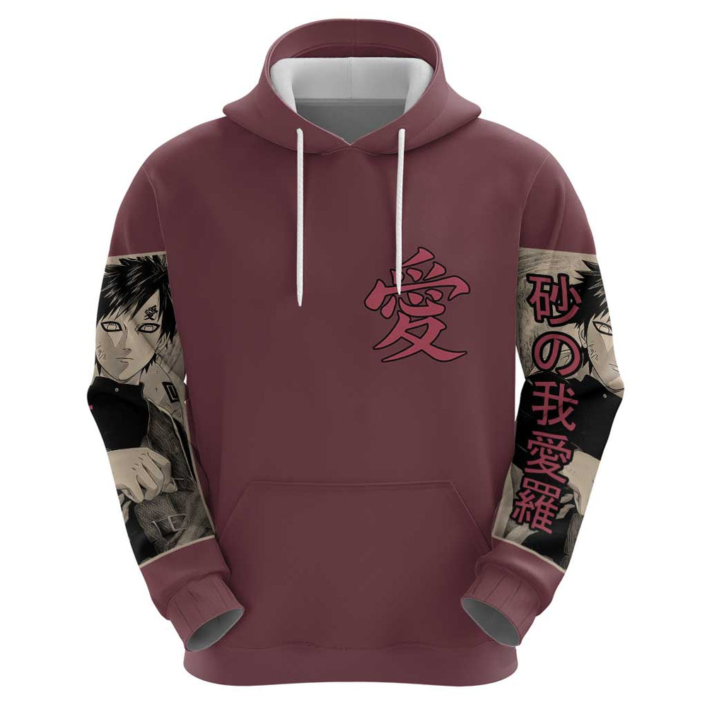 Gaara Naruto Shippuden Hoodie Anime Style Gaara Naruto Shippuden Hoodie Anime Style