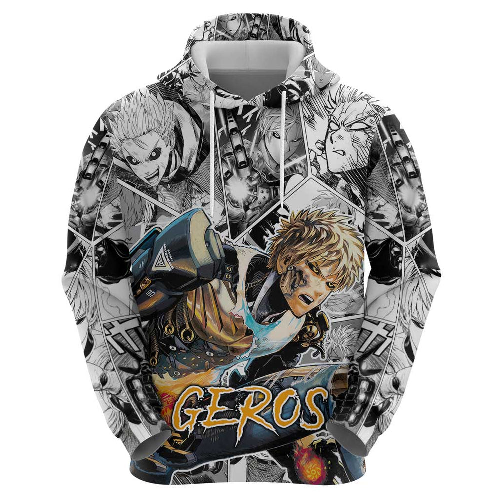 Genos - One Punch Man Hoodie Anime Mix Manga Style Genos - One Punch Man Hoodie Anime Mix Manga Style