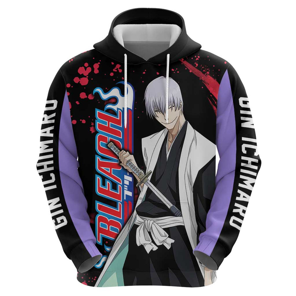 Gin Ichimaru - Bleach Hoodie Anime Style Gin Ichimaru - Bleach Hoodie Anime Style