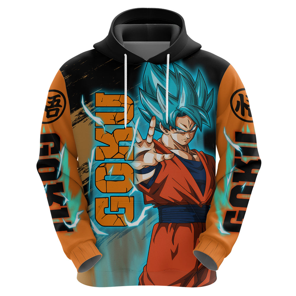 Goku Blue Anime - Dragon Ball Hoodie Goku Blue Anime - Dragon Ball Hoodie