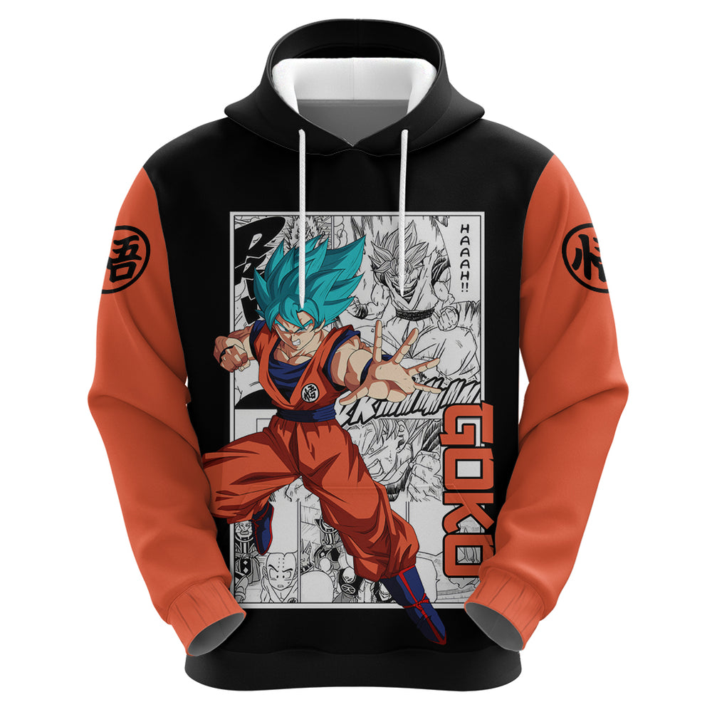 Goku Blue Hoodie Dragon Ball Mix Anime Manga Goku Blue Hoodie Dragon Ball Mix Anime Manga